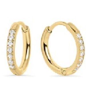 MIA - 10mm - Stacks Chic Huggie Earrings - Gold PVD Plating -  NWT